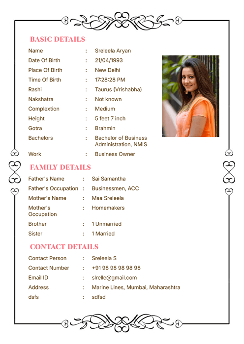 Biodata Image