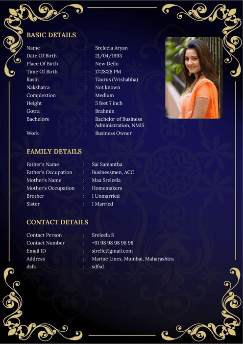 Biodata Image