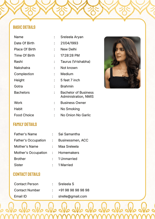 Biodata Image