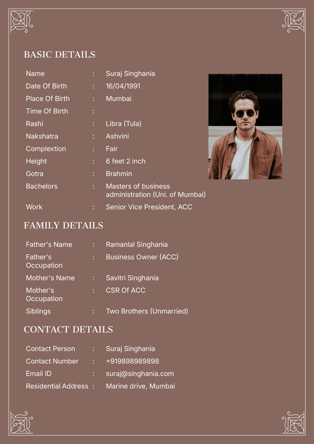 Biodata Image