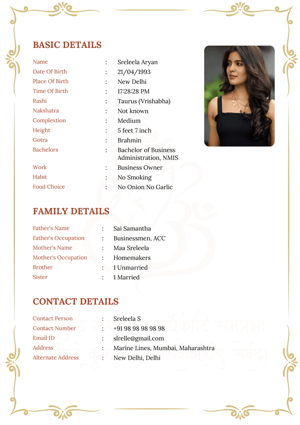 Biodata Image
