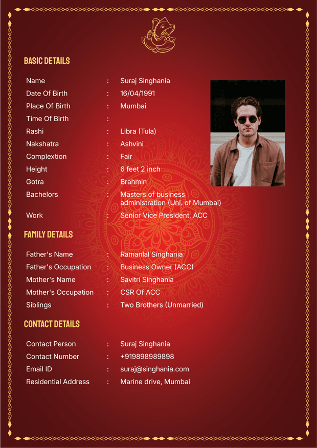 Biodata Image