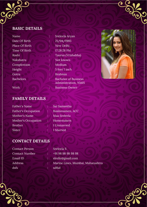 Biodata Image