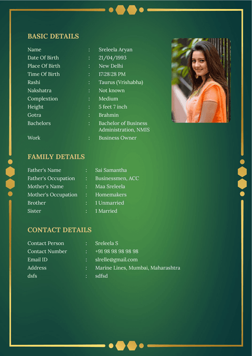 Biodata Image