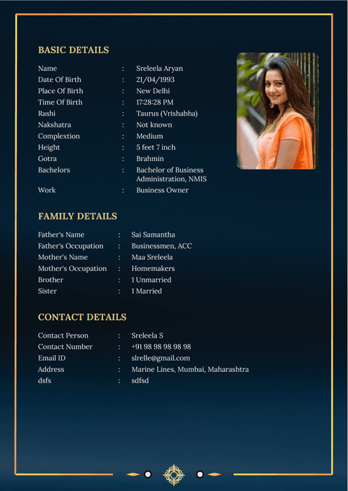 Biodata Image