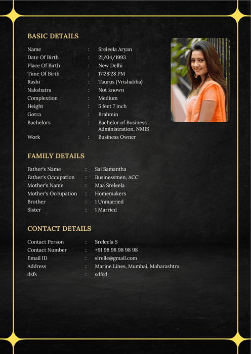 Biodata Image