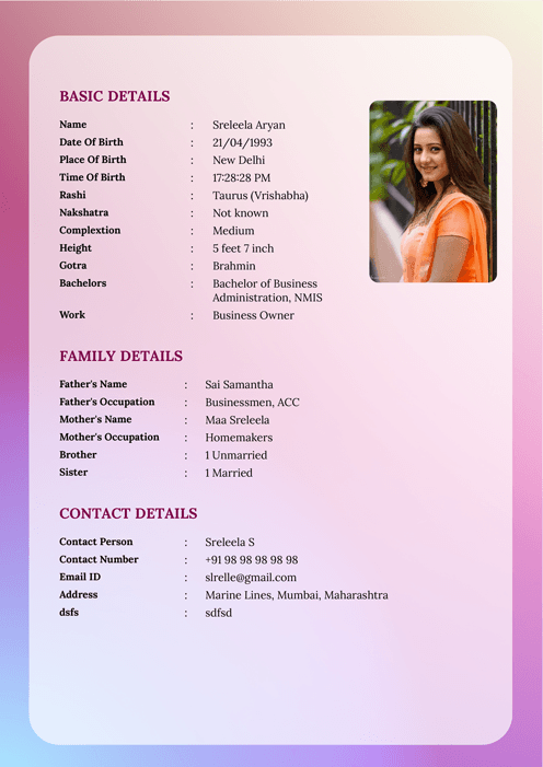 Biodata Image