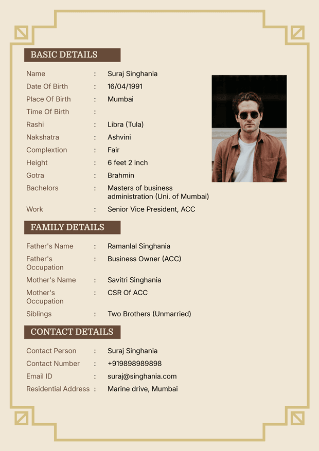 Biodata Image
