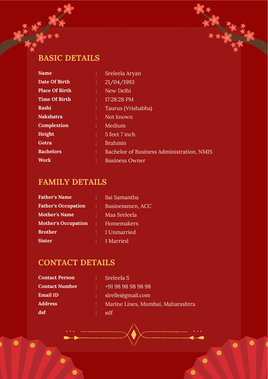 Biodata Image
