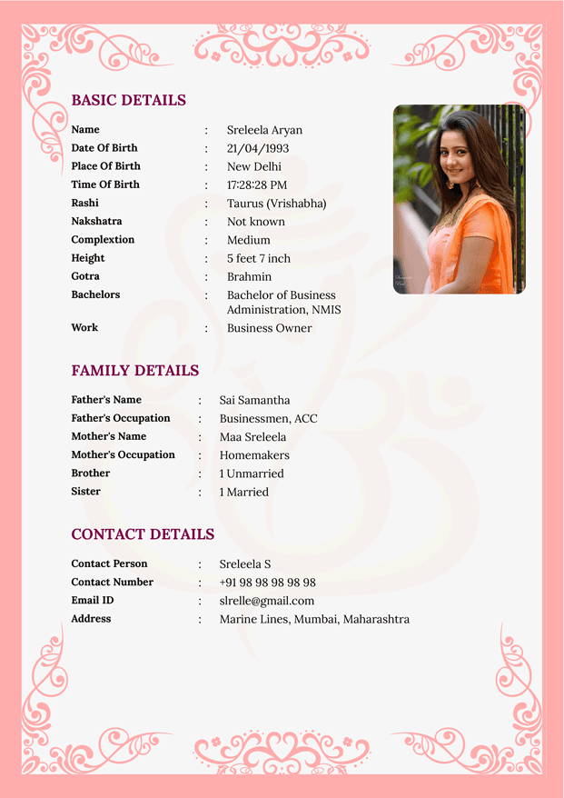 Biodata Image