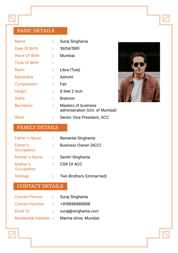 Biodata Image