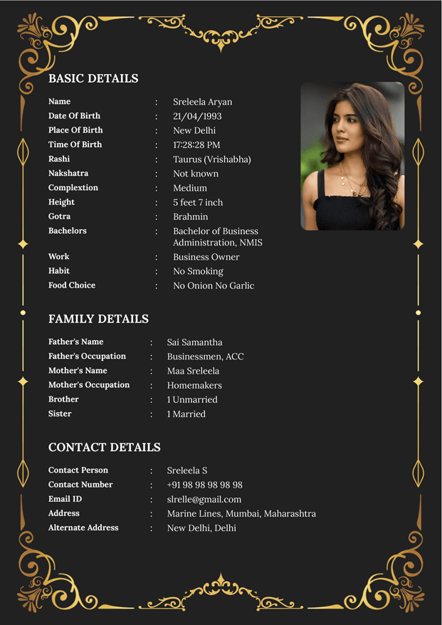 Biodata Image