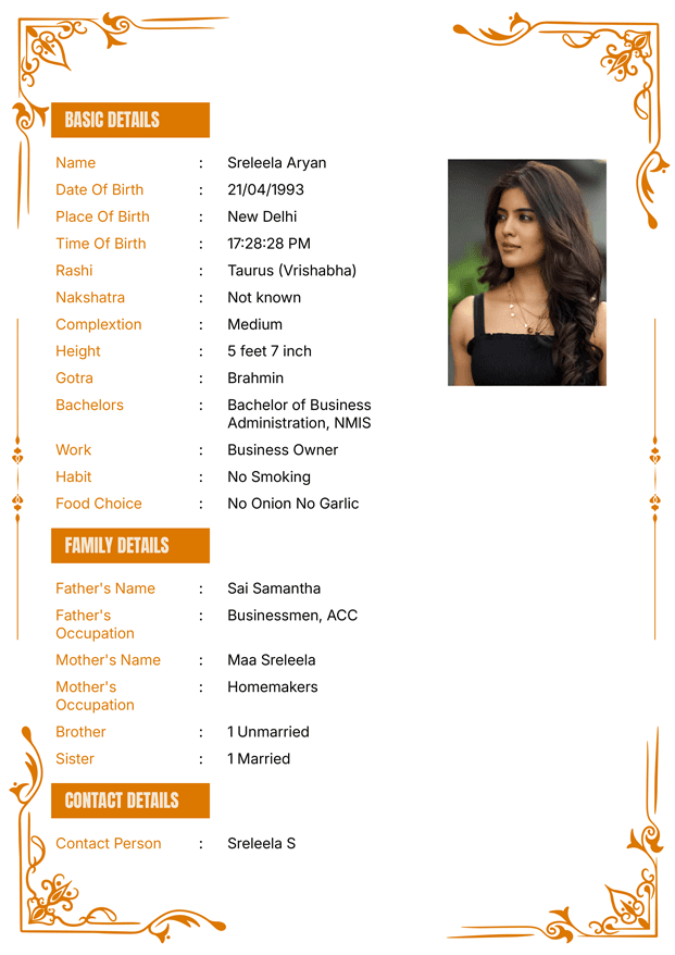 Biodata Image