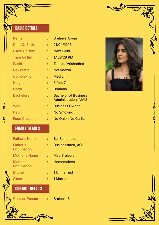 Biodata Image