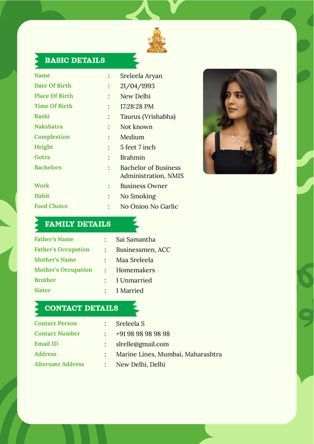 Biodata Image