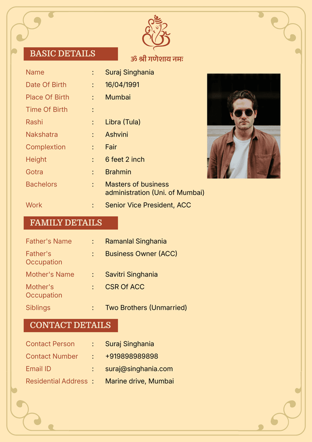 Biodata Image