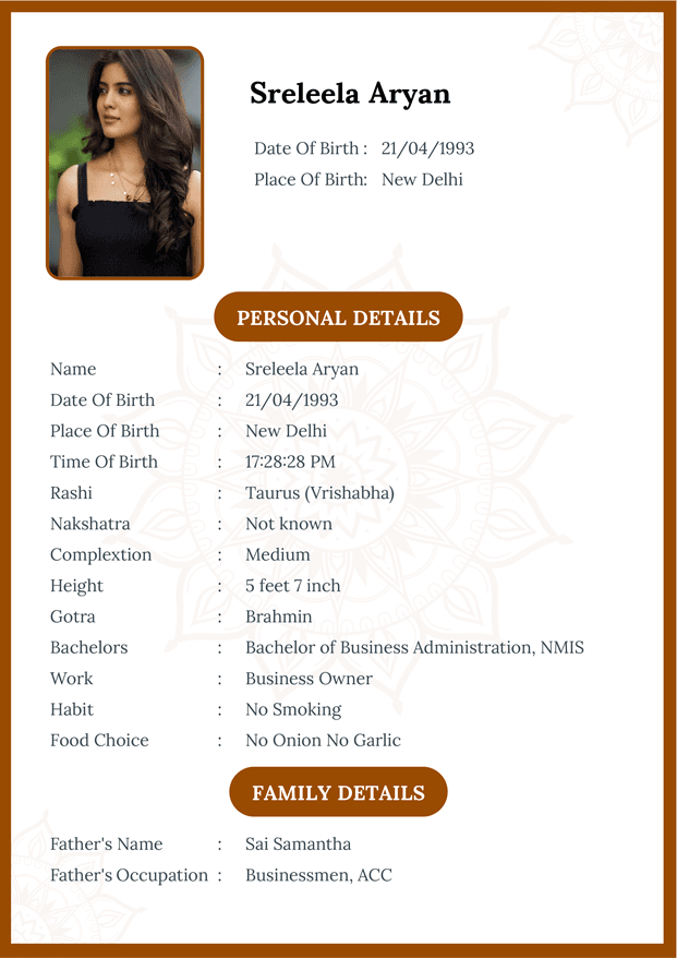 Biodata Image