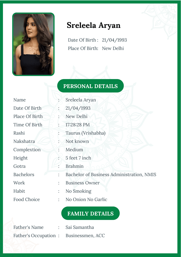 Biodata Image