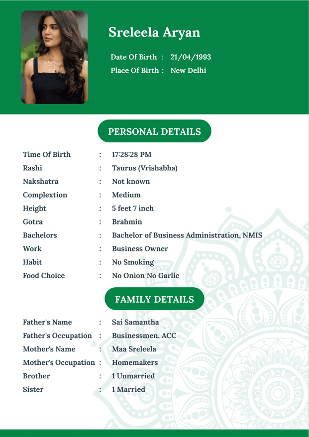 Biodata Image