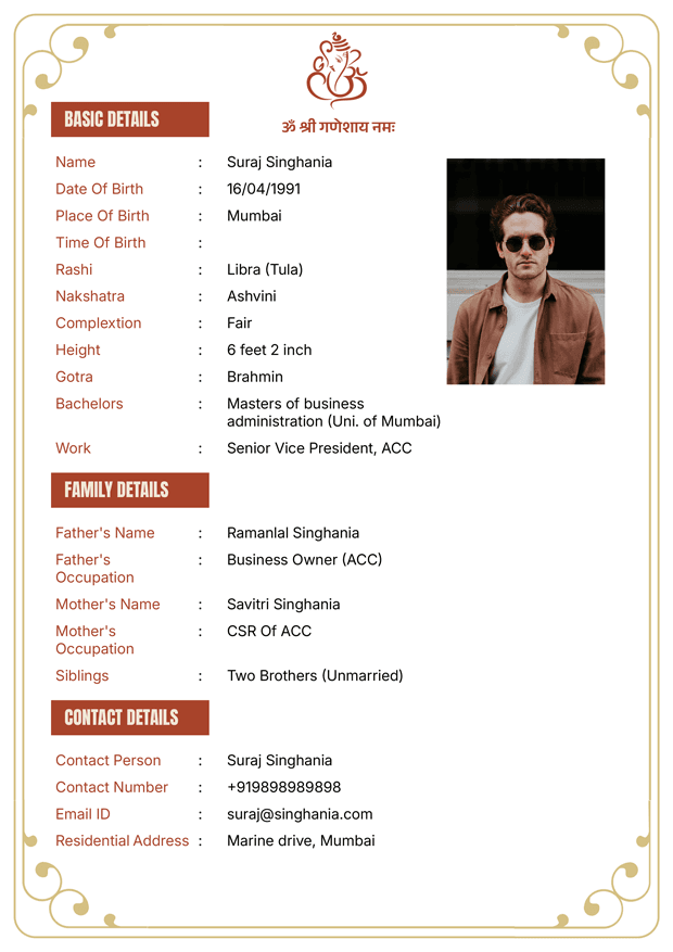 Biodata Image
