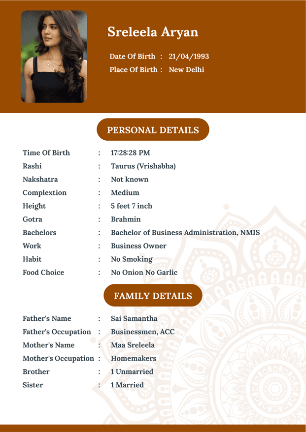 Biodata Image