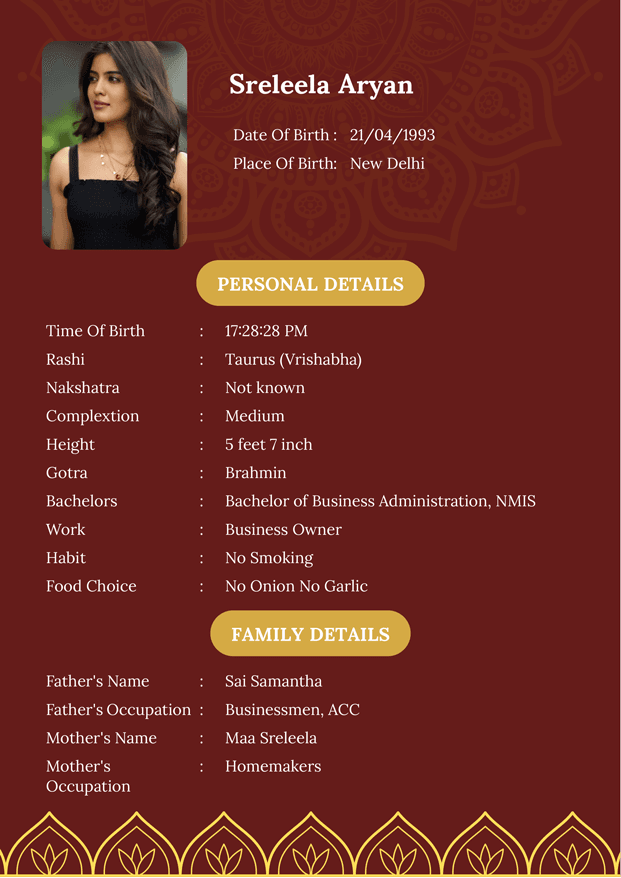 Biodata Image