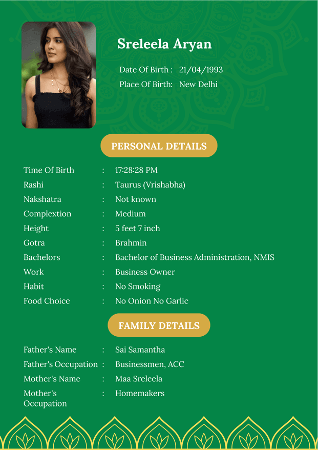 Biodata Image