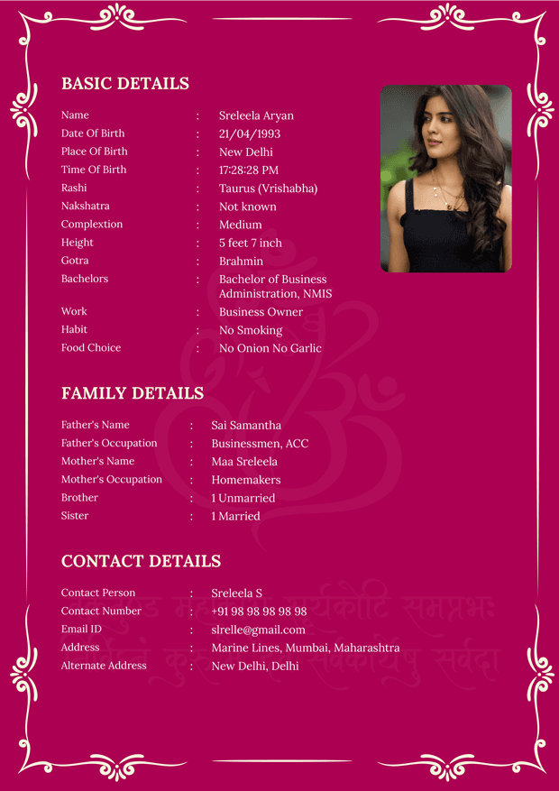 Biodata Image