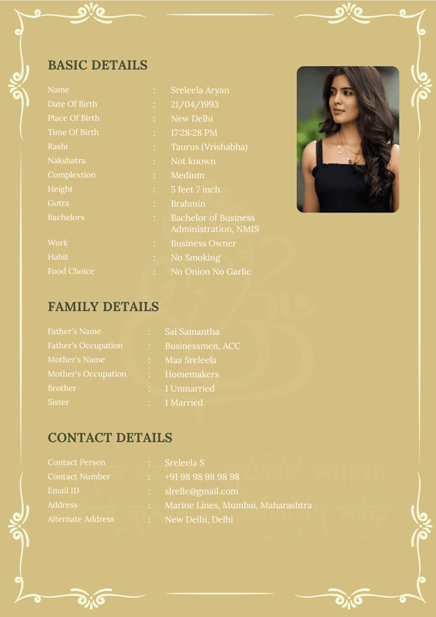 Biodata Image