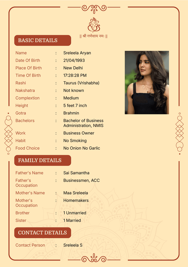 Biodata Image