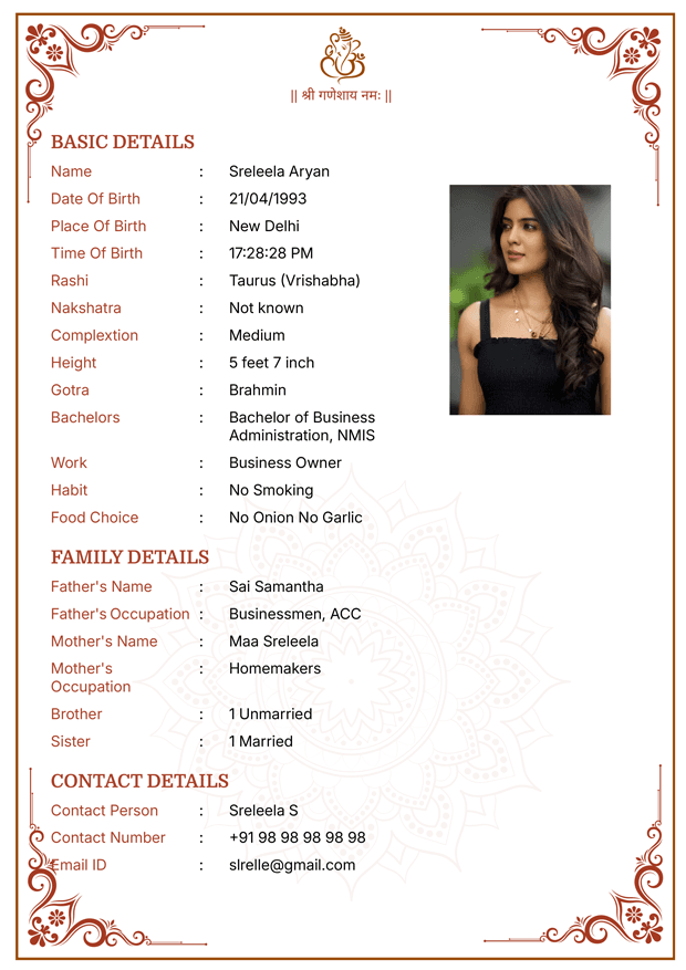 Biodata Image