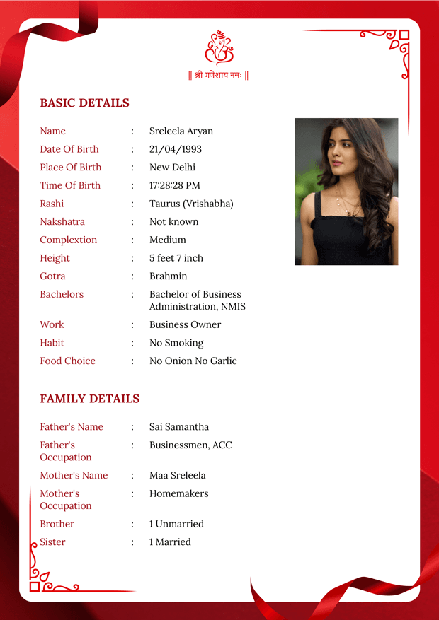 Biodata Image