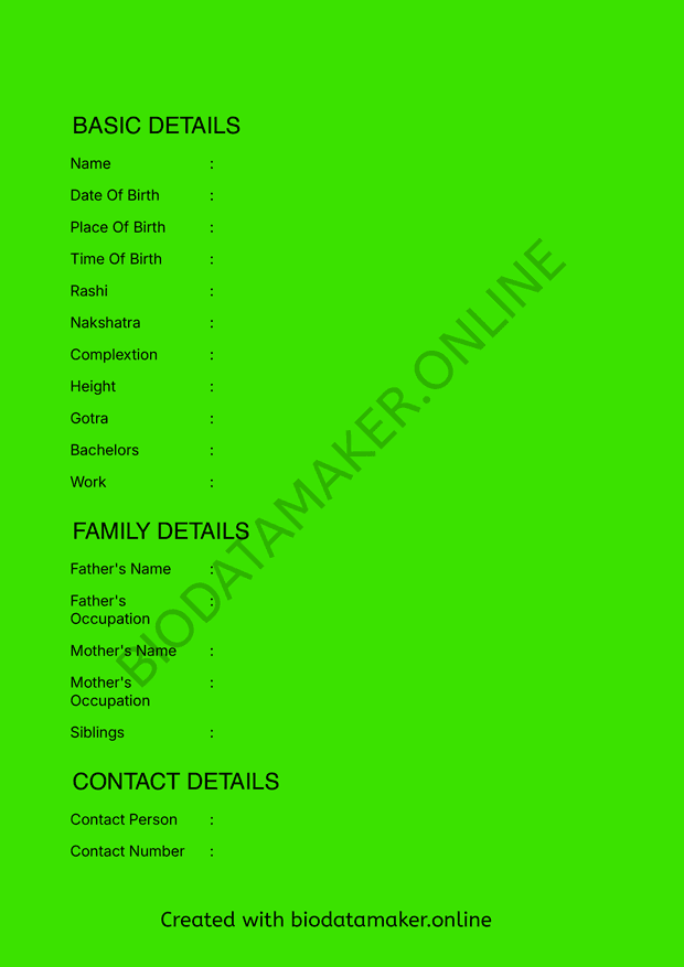 Biodata Image
