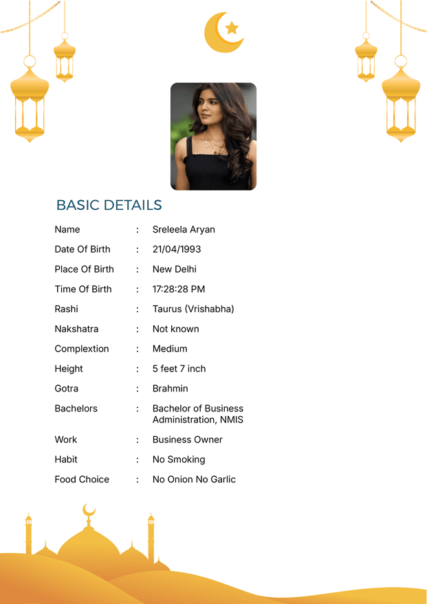 Red bordered Marriage Biodata Format | Biodata for Marriage